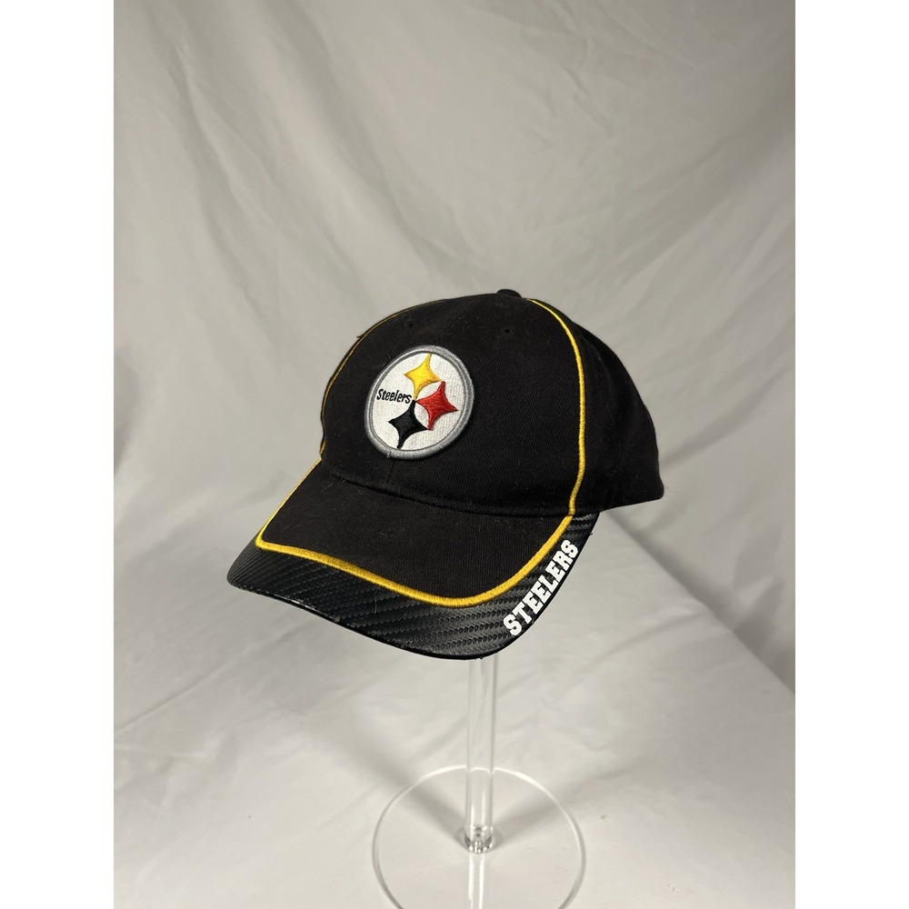 Pittsburgh Steelers NFL Team Apparel Hat Cap Black Yellow One Size Adjustable